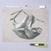 Sloth Mama und Baby Watercolor Seidenpapier (Handwerk)