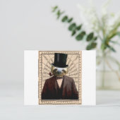 Sloth Man Viktorianisch Steampunk Anthropomorphisc Postkarte (Stehend Vorderseite)