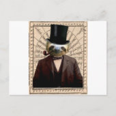 Sloth Man Viktorianisch Steampunk Anthropomorphisc Postkarte (Vorderseite)
