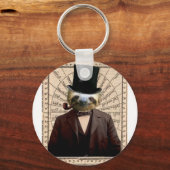 Sloth Man Viktorianisch Steampunk Anthropomorphisc Schlüsselanhänger (Vorderseite)