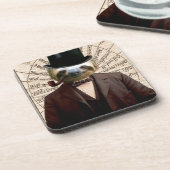 Sloth-Mann viktorianisches Steampunk anthropomorph Untersetzer (Linke Seite)