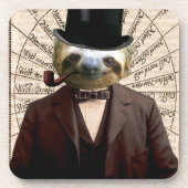 Sloth-Mann viktorianisches Steampunk anthropomorph Untersetzer (Vorderseite)