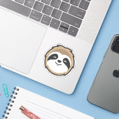 Sloth Mascot Aufkleber (Laptop mit iPhone)