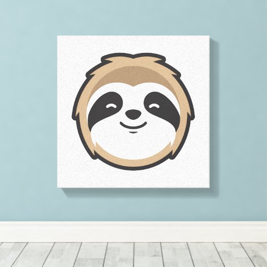 Sloth Mascot Leinwanddruck (Insitu (Holzboden))
