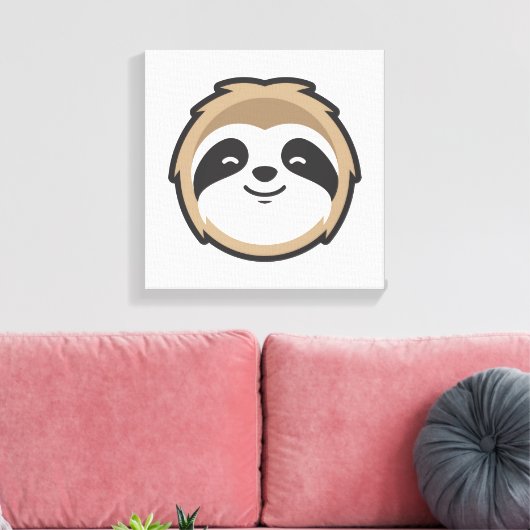 Sloth Mascot Leinwanddruck (Insitu (Wohnzimmer))
