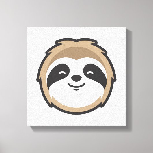 Sloth Mascot Leinwanddruck (Vorderseite)
