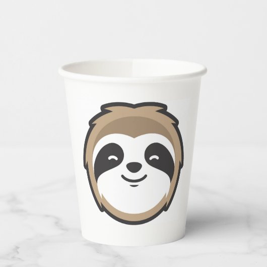 Sloth Mascot Pappbecher (Links)