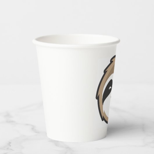 Sloth Mascot Pappbecher (Vorderseite)