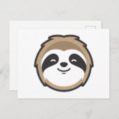 Sloth Mascot Postkarte (Vorne/Hinten)