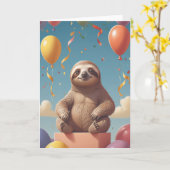 Sloth Masterpiece of Relaxation Karte (Gelbe Blume)