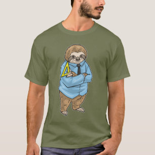 Sloth Math Teacher Set Square T-Shirt