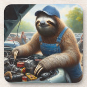 Sloth Mechanic Getränkeuntersetzer (Vorderseite)