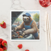 Sloth Mechanic Serviette (Beispiel)