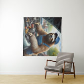 Sloth Mechanic Wandteppich (Beispiel (Horizontal))