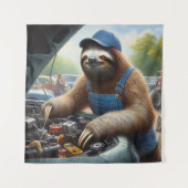 Sloth Mechanic Wandteppich (Vorderseite)