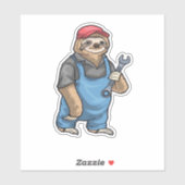 Sloth Mechanic Wrench Classic T - Shirt Aufkleber (Blatt)