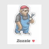 Sloth Mechanic Wrench Classic T - Shirt Aufkleber (Blatt)