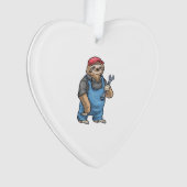 Sloth Mechanic Wrench Classic T-Shirt Ornament (Vorderseite)