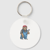 Sloth Mechanic Wrench Classic T - Shirt Schlüsselanhänger (Vorderseite)