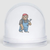 Sloth Mechanic Wrench Classic T-Shirt Schneekugeln (Vorderseite)