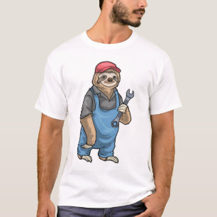 Sloth Mechanic Wrench T-Shirt