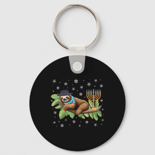 Sloth Menorah Hanukkah Chanukah Animal Sloths Jewi Schlüsselanhänger