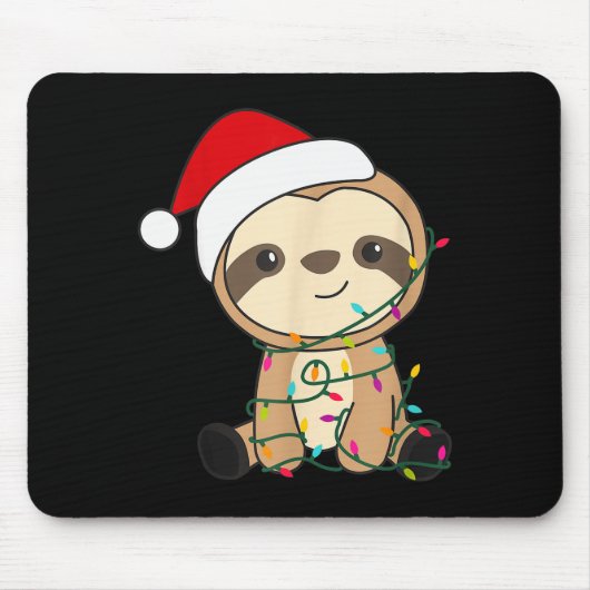 Sloth Merry Christmas Winter Sloths Christmas Mousepad (Vorne)