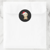 Sloth Merry Christmas Winter Sloths Christmas  Runder Aufkleber (Tasche)