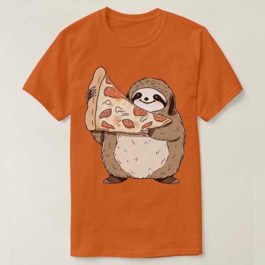 Sloth mit einem Pizzasschnitt 3 T-Shirt (Design vorne)