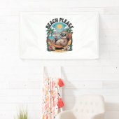 Sloth mit Eiscreme Summer Beach Bitte Banner (Insitu)