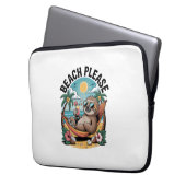 Sloth mit Eiscreme Summer Beach Bitte Laptopschutzhülle (Vorderseite Links)