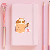 Sloth mit Ice Cream Funny Aufkleber