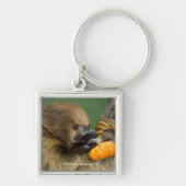 Sloth mit Pumpkin Schlüsselanhänger (Vorne)