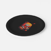 Sloth mit Skateboard auf halloween Classic T Pappteller (Schrägansicht)