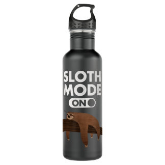 Sloth Mode on Sleeping Sloth Illustration Edelstahlflasche