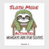 Sloth-Modus aktiviert Aufkleber (Blatt)