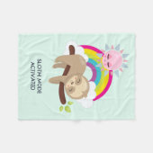 Sloth-Modus aktiviert lustige Illustration Fleecedecke (Vorderseite (Horizontal))