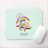 Sloth-Modus aktiviert lustige Illustration Mousepad (Mit Mouse)