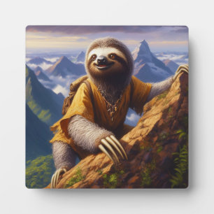 Sloth Mountain Climbing Fotoplatte