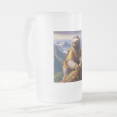 Sloth Mountain Climbing Mattglas Bierglas (Vorderseite Links)