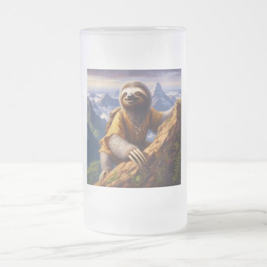 Sloth Mountain Climbing Mattglas Bierglas (Mittel)