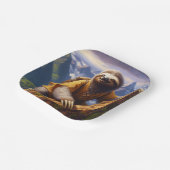 Sloth Mountain Climbing Pappteller (Gewinkelt)