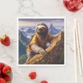 Sloth Mountain Climbing Serviette (Beispiel)