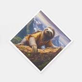Sloth Mountain Climbing Serviette (Ecke)