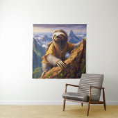 Sloth Mountain Climbing Wandteppich (Beispiel)