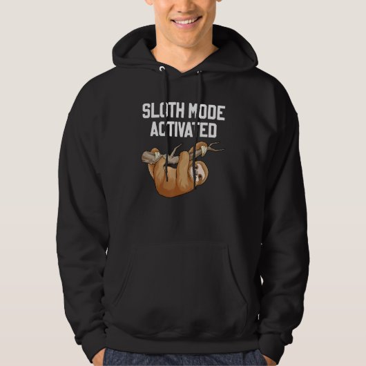 Sloth Move Activated Sloth Pun Lazy Sloth Animal Hoodie (Vorderseite)