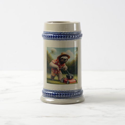 Sloth Mowing Lawn Bierglas (Mittel)