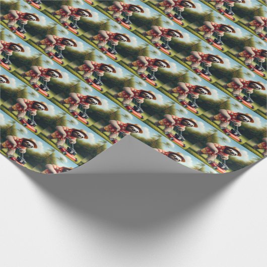 Sloth Mowing Lawn Geschenkpapier (Ecke)