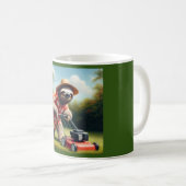 Sloth Mowing Lawn Kaffeetasse (VorderseiteRechts)