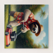Sloth Mowing Lawn Puzzle (Horizontal)